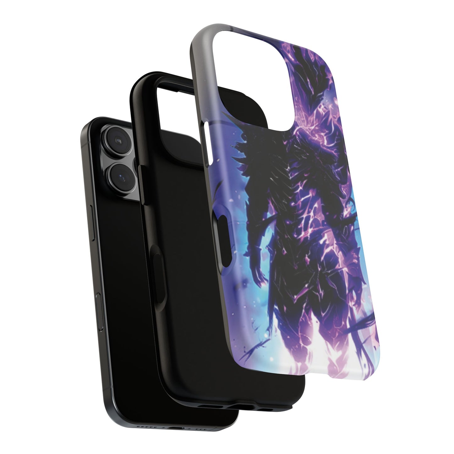 Tough Cases: Dark Fantasy Phone Case with Electric Warrior Design