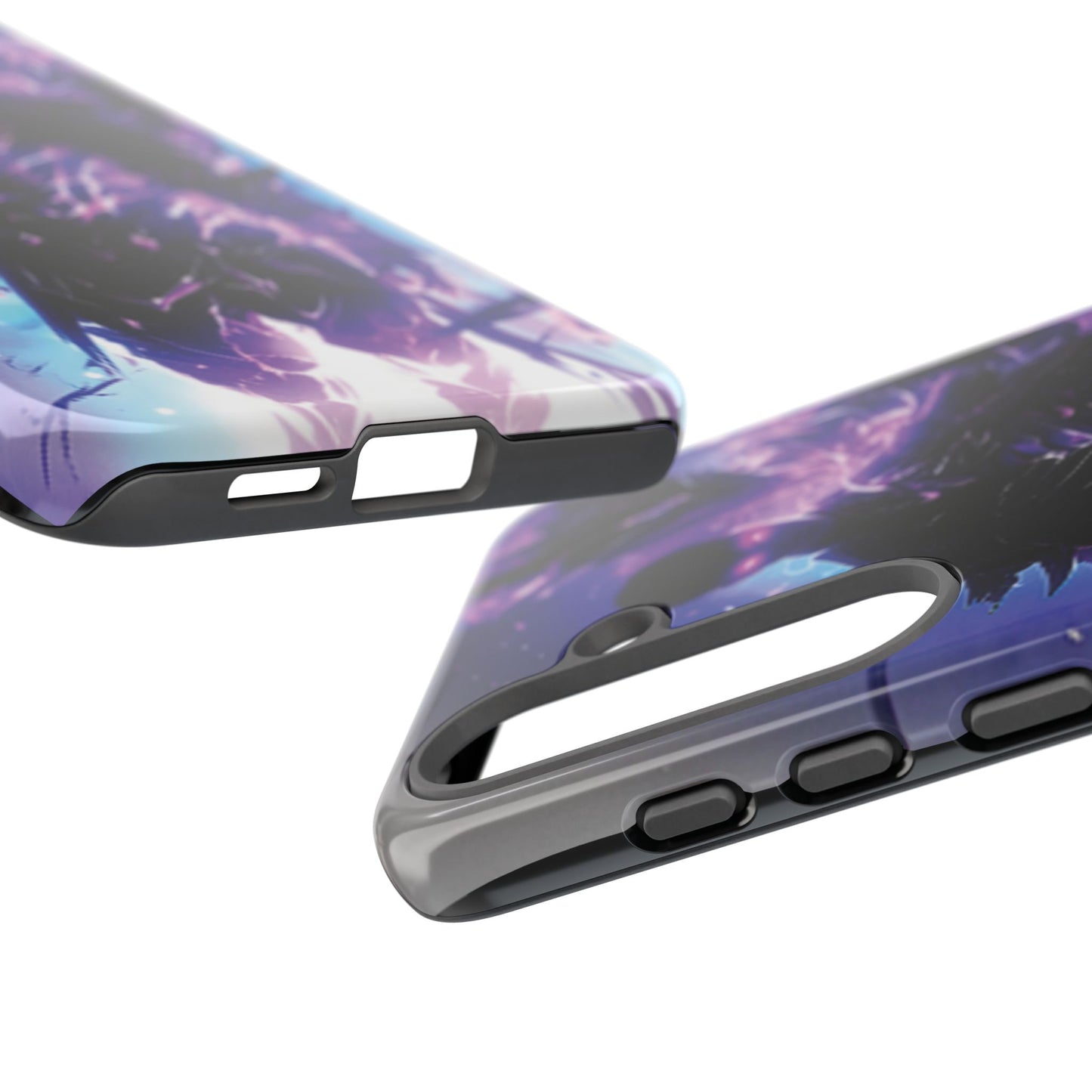 Tough Cases: Dark Fantasy Phone Case with Electric Warrior Design
