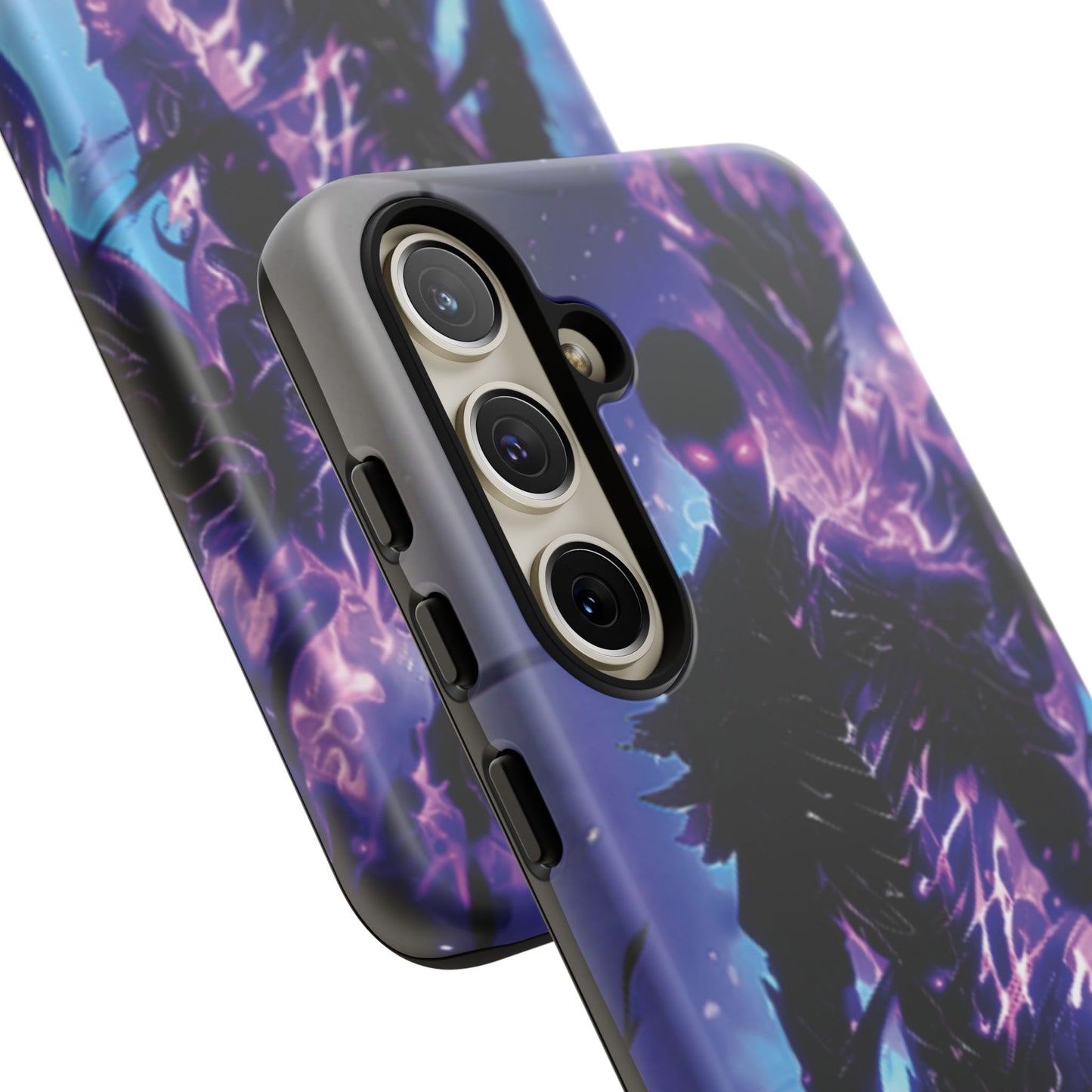 Tough Cases: Dark Fantasy Phone Case with Electric Warrior Design