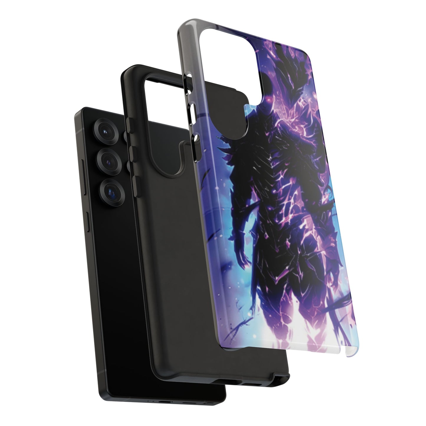 Tough Cases: Dark Fantasy Phone Case with Electric Warrior Design