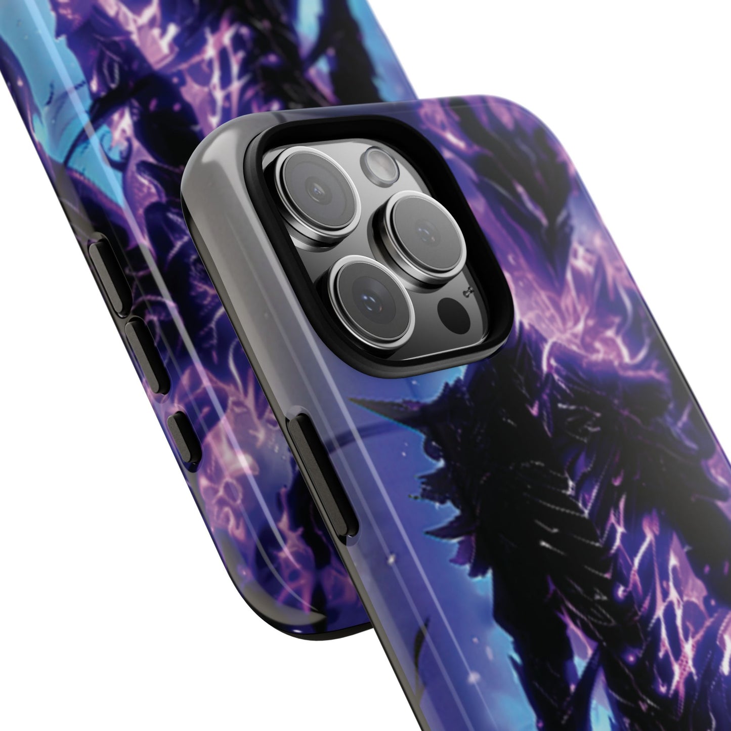 Tough Cases: Dark Fantasy Phone Case with Electric Warrior Design