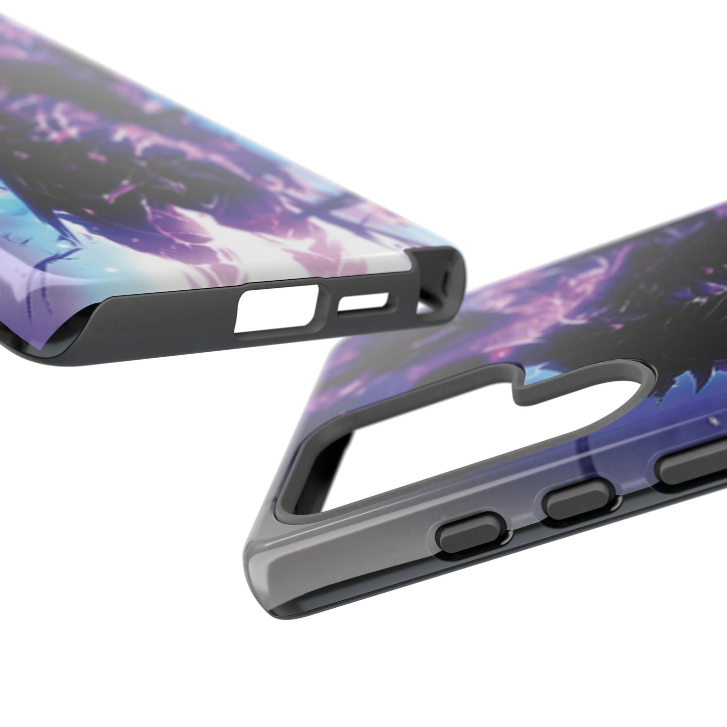 Tough Cases: Dark Fantasy Phone Case with Electric Warrior Design
