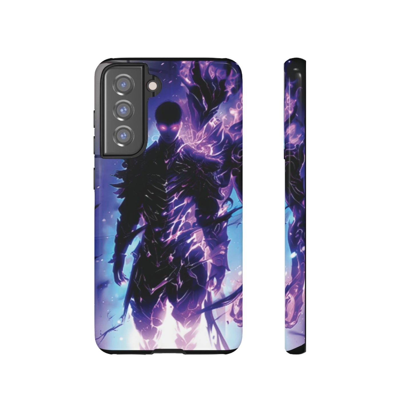 Tough Cases: Dark Fantasy Phone Case with Electric Warrior Design