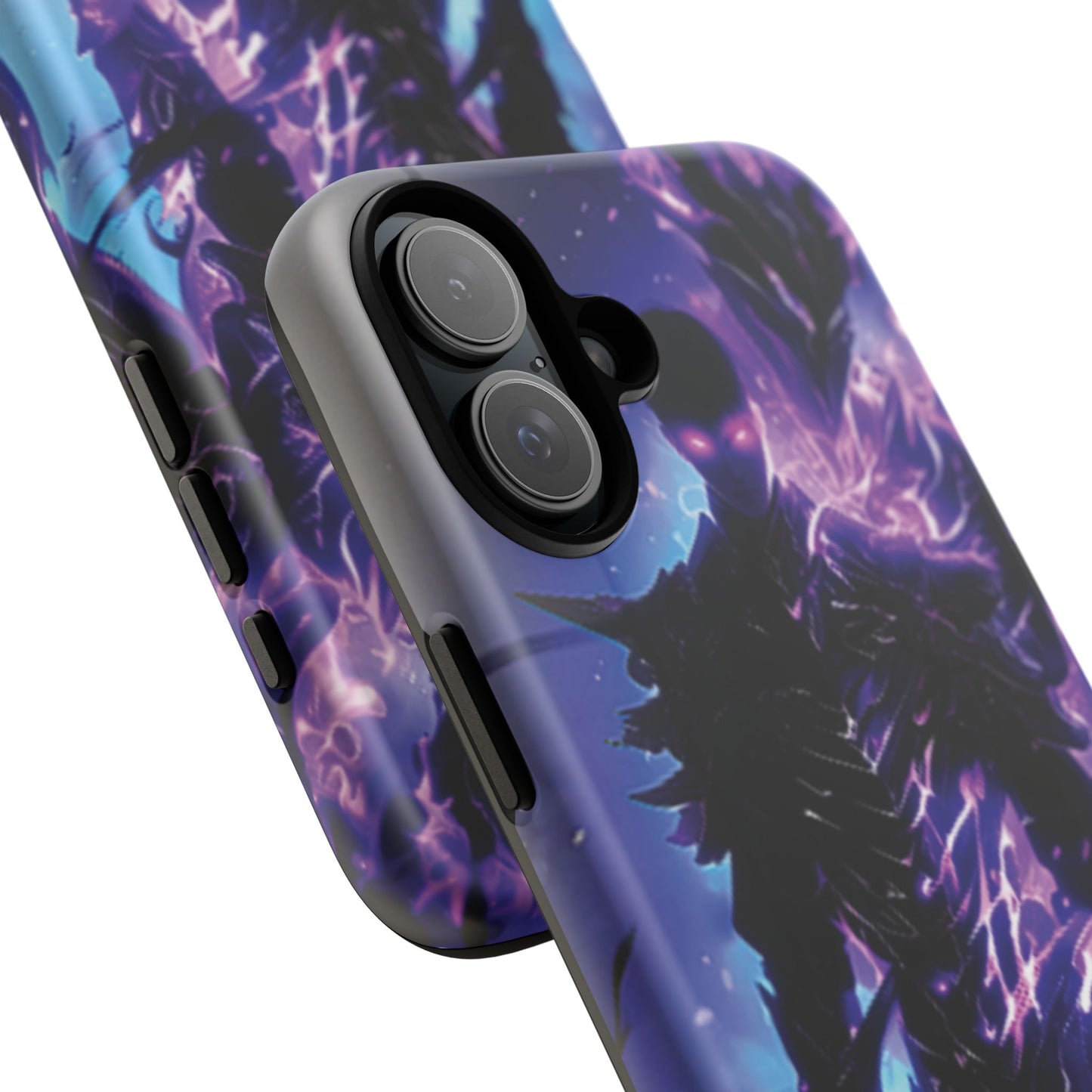 Tough Cases: Dark Fantasy Phone Case with Electric Warrior Design