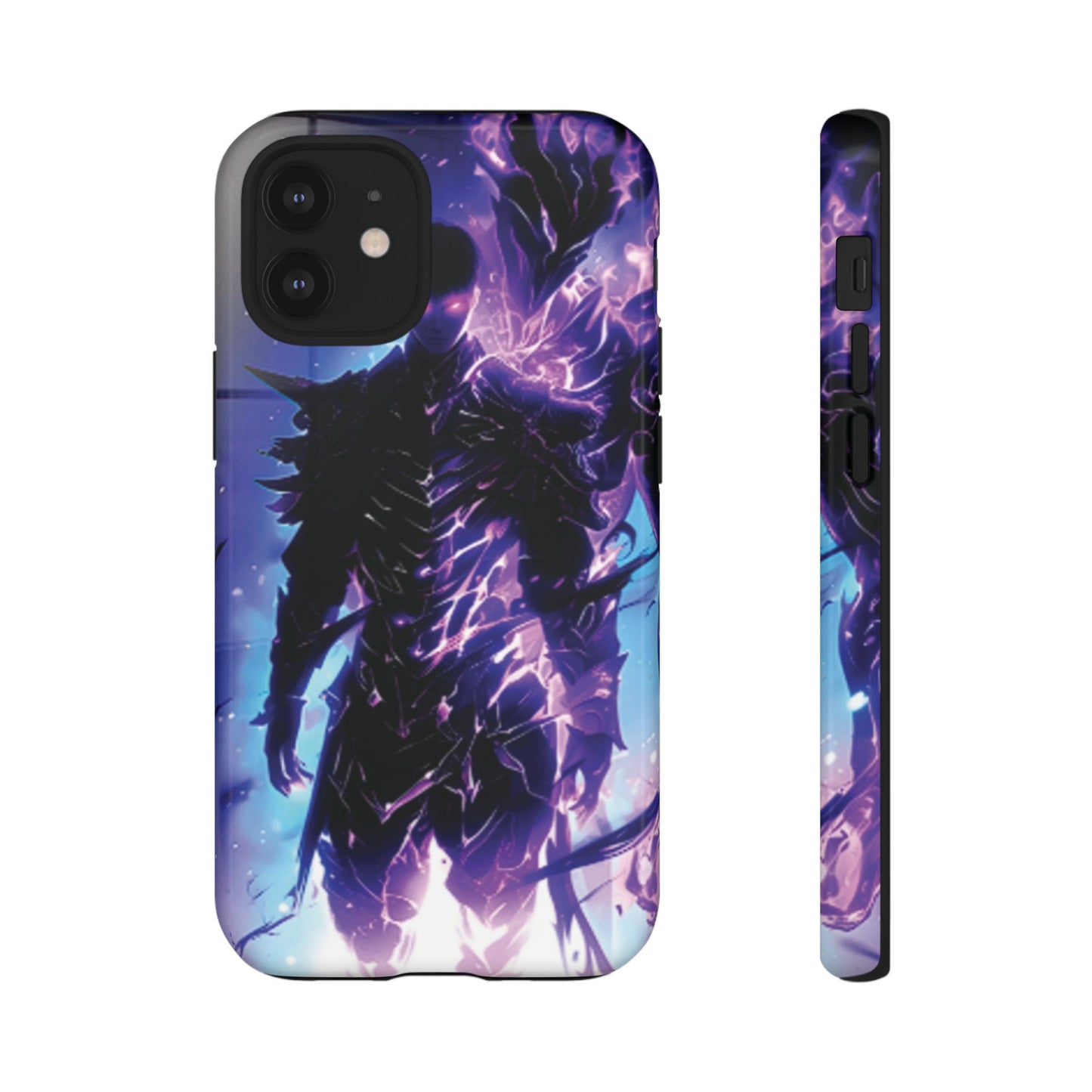 Tough Cases: Dark Fantasy Phone Case with Electric Warrior Design