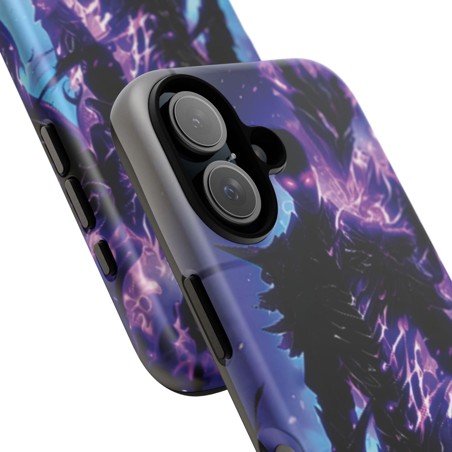 Tough Cases: Dark Fantasy Phone Case with Electric Warrior Design