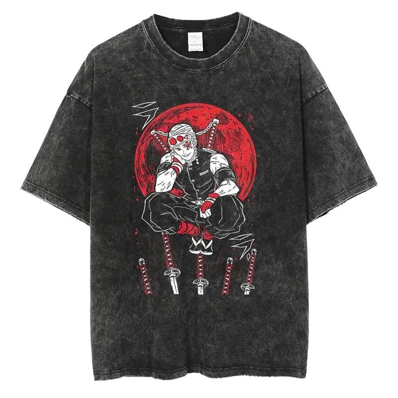 Anime Demon Slayer Rengoku Kyoujurou Printed T Shirt