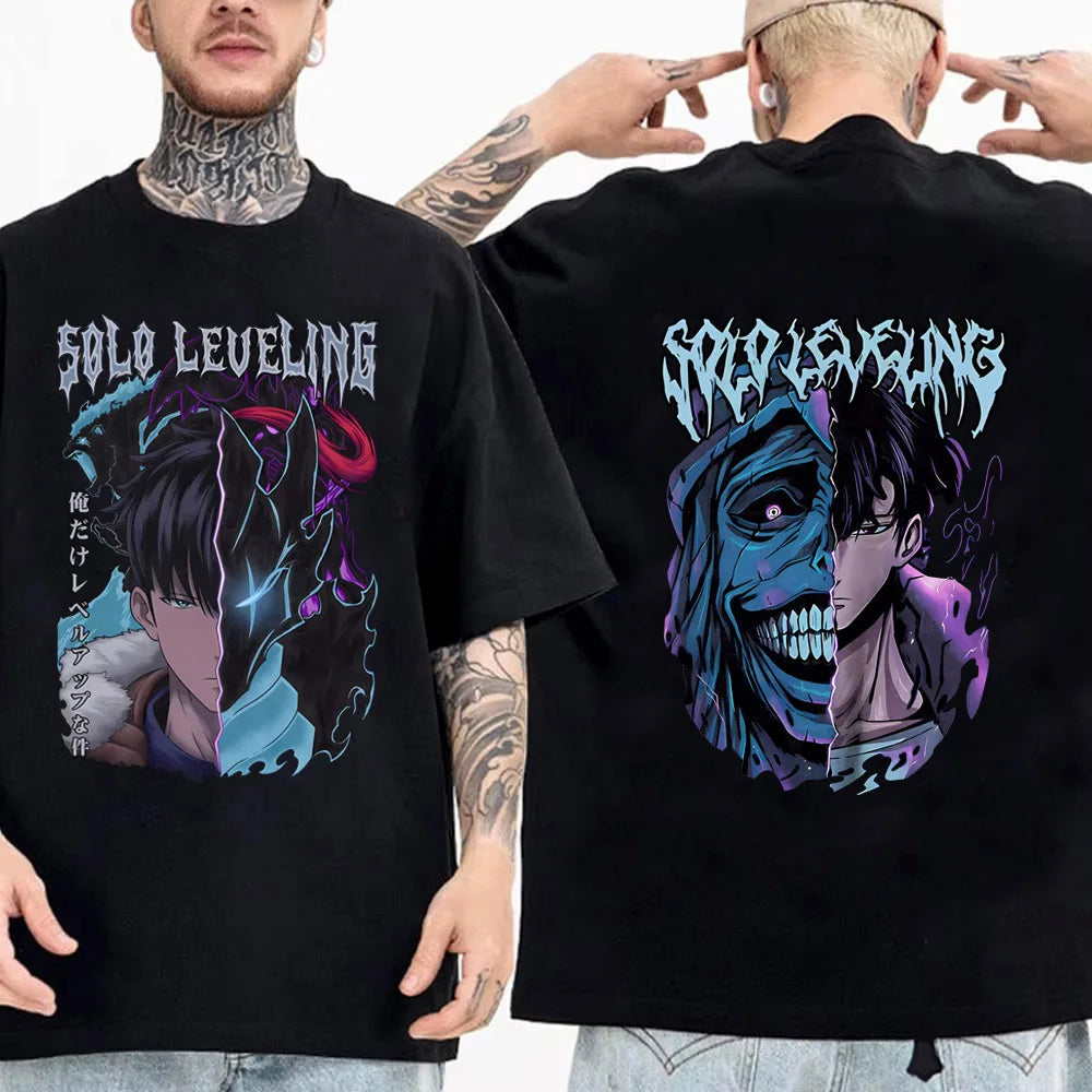 Solo Leveling Statue of God Shirt Sung Jinwoo Shirt Anime