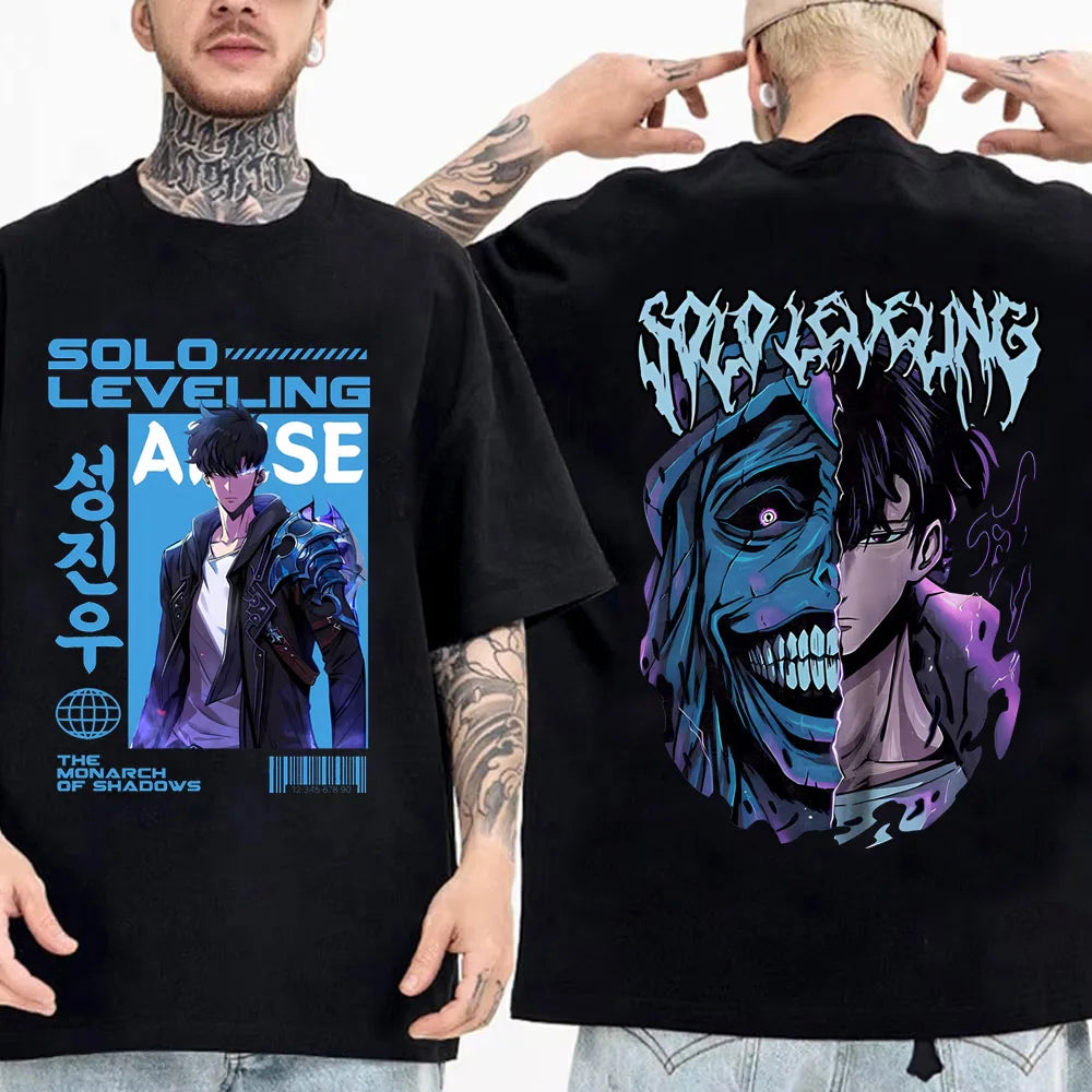 Solo Leveling Statue of God Shirt Sung Jinwoo Shirt Anime