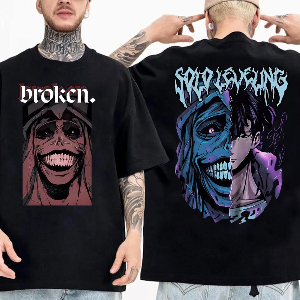 Solo Leveling Statue of God Shirt Sung Jinwoo Shirt Anime