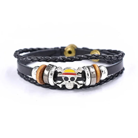 Anime One Piece Bracelet PU Luffy Bracele