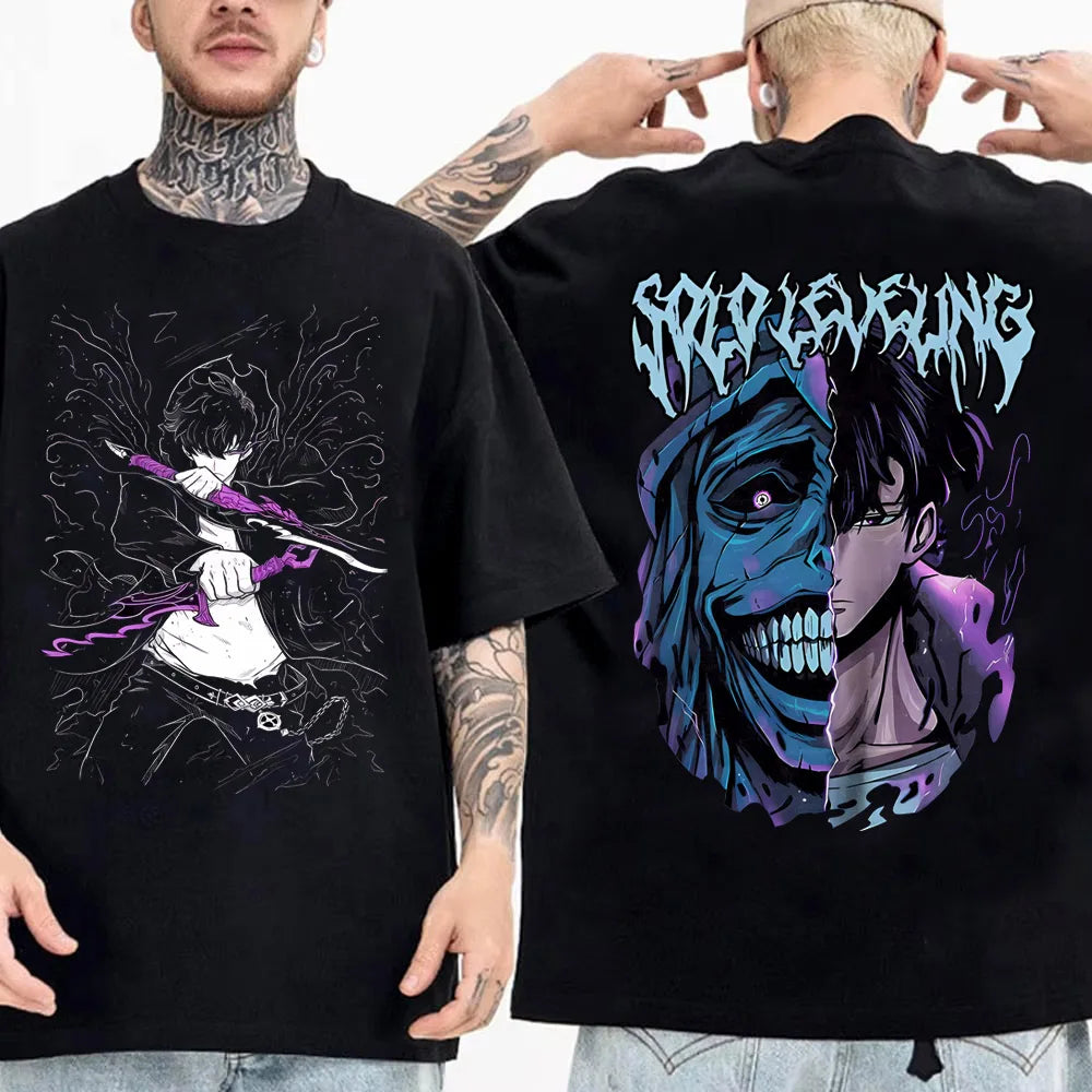 Solo Leveling Statue of God Shirt Sung Jinwoo Shirt Anime