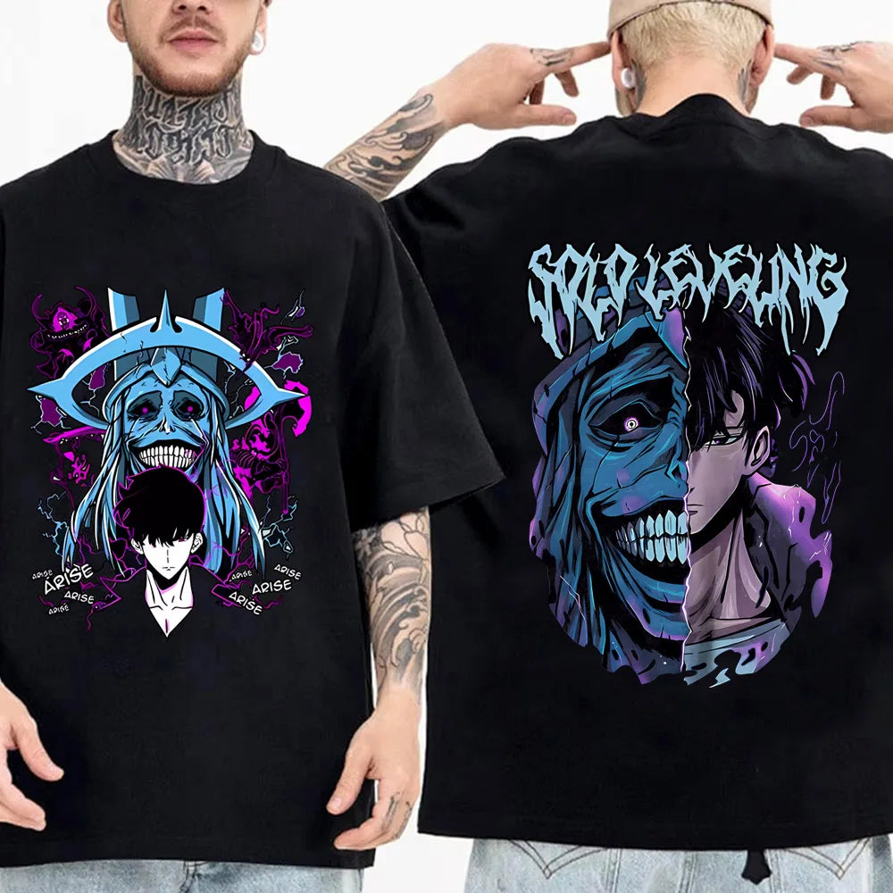 Solo Leveling Statue of God Shirt Sung Jinwoo Shirt Anime